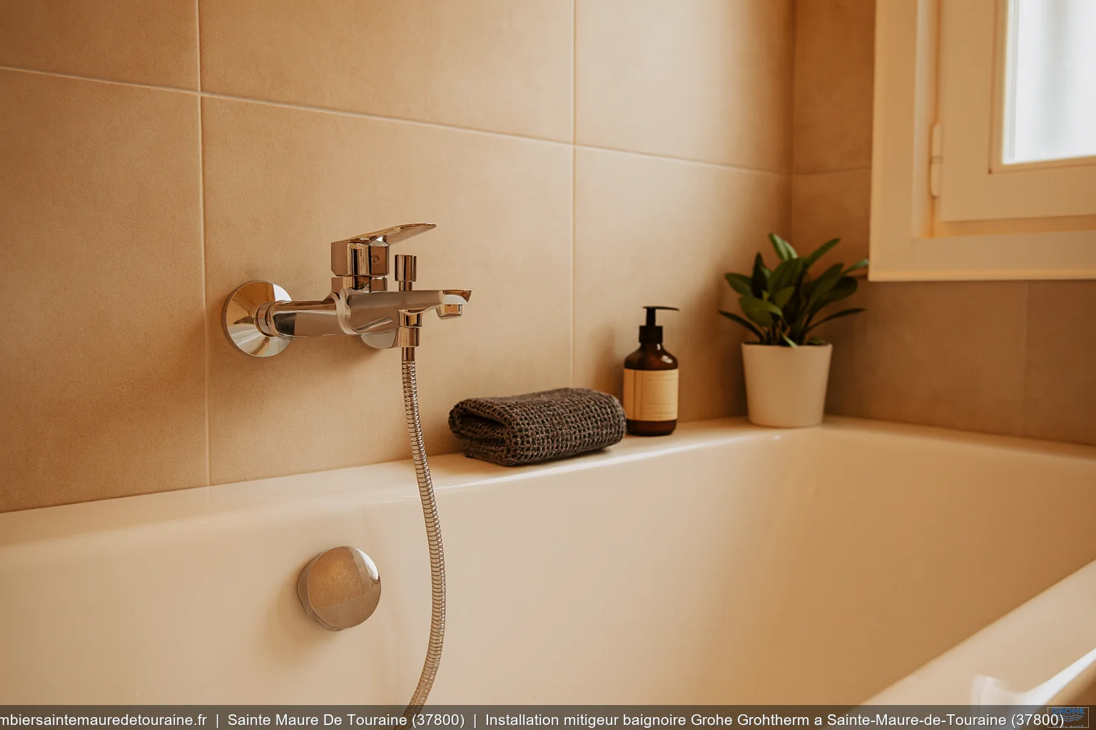 Installation mitigeur baignoire Grohe Grohtherm a Sainte-Maure-de-Touraine (37800)