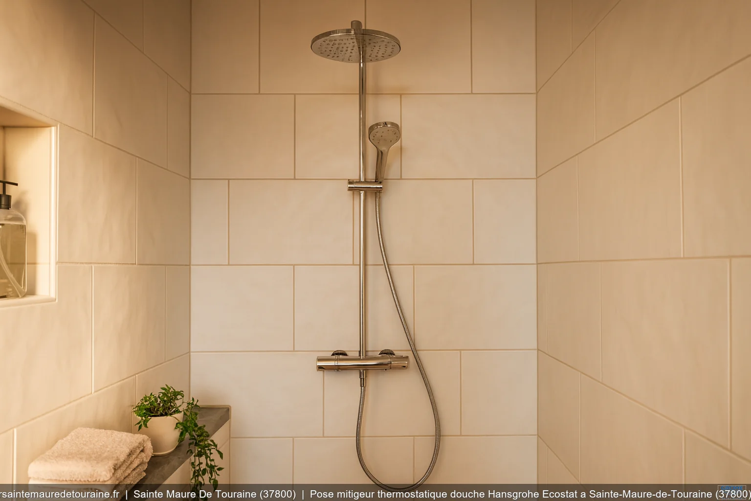 Pose mitigeur thermostatique douche Hansgrohe Ecostat a Sainte-Maure-de-Touraine (37800)
