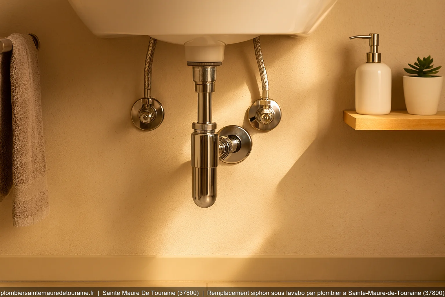 Remplacement siphon sous lavabo par plombier a Sainte-Maure-de-Touraine (37800)