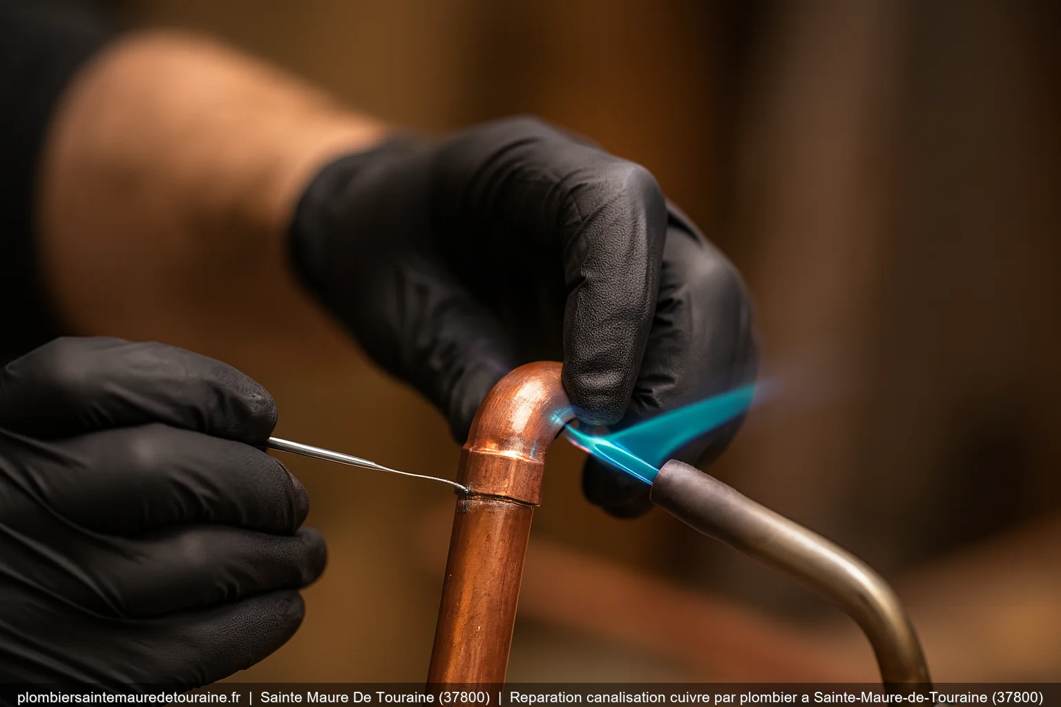 Reparation canalisation cuivre par plombier a Sainte-Maure-de-Touraine (37800)