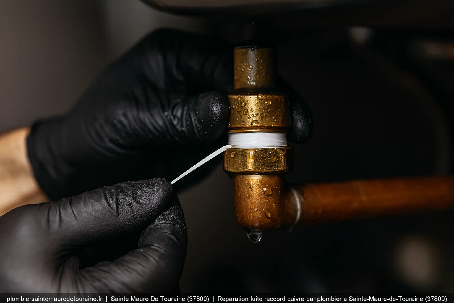 Reparation fuite raccord cuivre par plombier a Sainte-Maure-de-Touraine (37800)